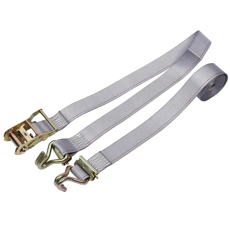 2'' X 12' Heavy Duty E-Track Ratchet Strap na may Wire Hooks at Spring E-Fittings