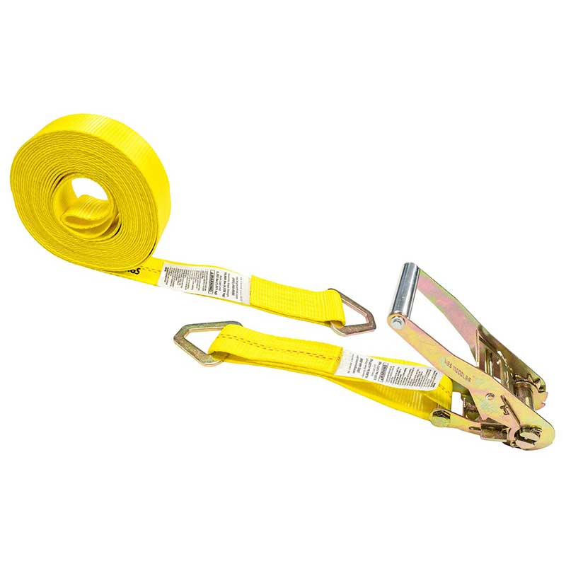 2 X 30' Yellow Ratchet Strap na May D-Rings