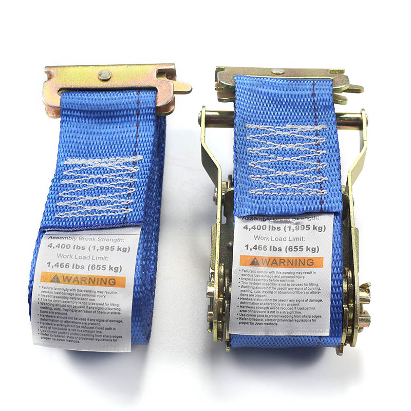 2Inch E-Track Ratchet Strap Blue