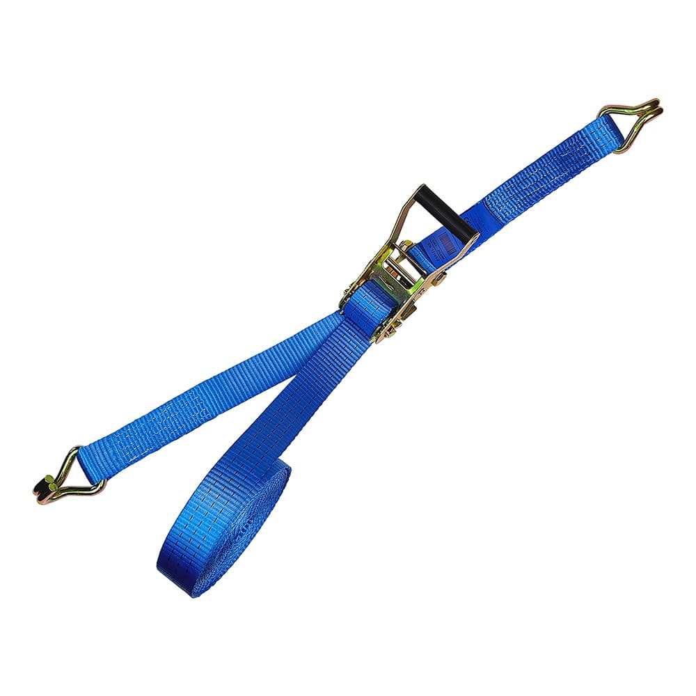 3000kg Asul na Plastic Handle Ratchet Tie Down Strap
