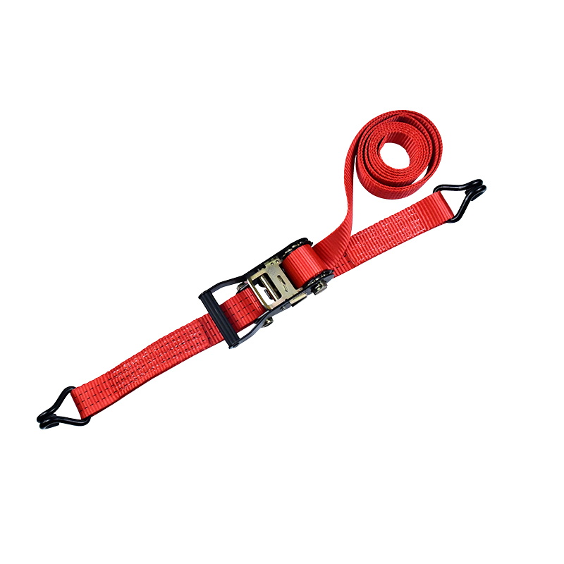 38mm 3T Red Polyester Cargo Lashing Ratchet Buckle Strap