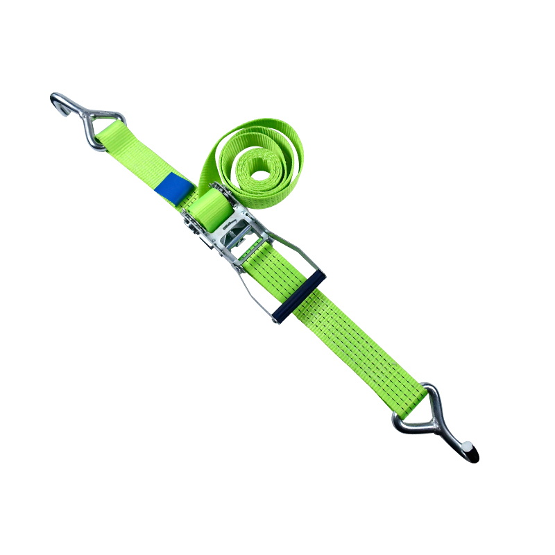 5T Green Heavy Duty Ratchet Straps na may Single-J Hooks