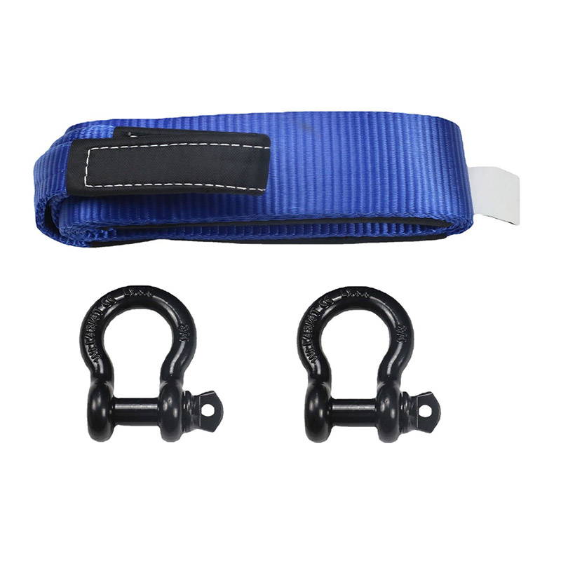 Tow Straps D Shackle Blue