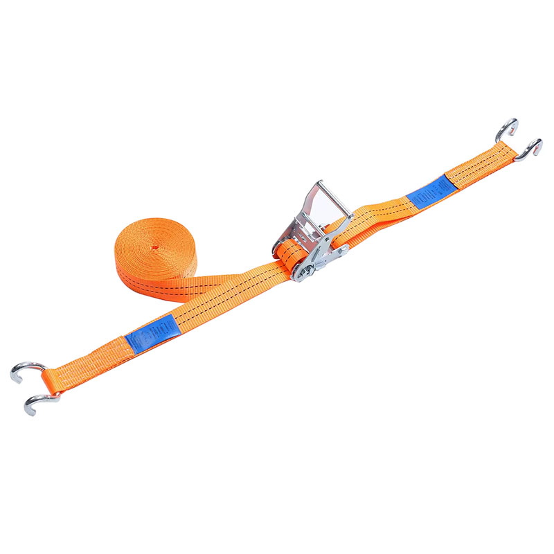 White Zinc Short Aluminum Handle 2T Ratchet Strap U hook Dinisenyo para sa Flatbed Truck Cargo Transport